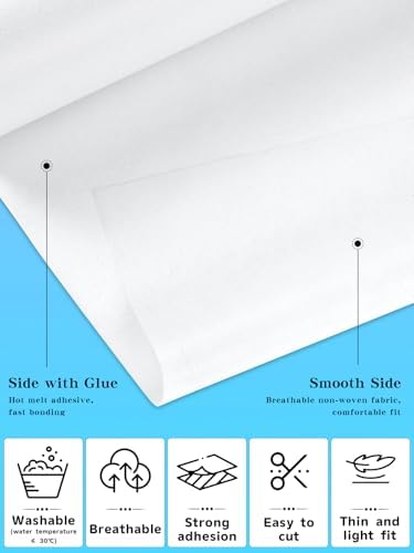 White Medium Weight Fusible Interfacing for Sewing 11.6" x 30 yd