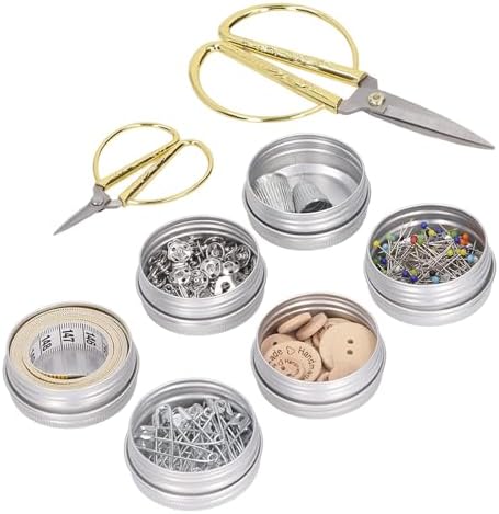 Complete Sewing Kit with Double-Layer Wooden Storage Box, Large