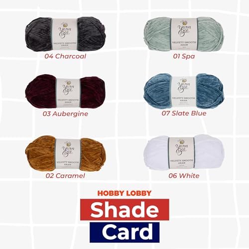 Hobby Lobby Yarn Bee Velvety Smooth Aran Yarn, 04 Charcoal, Set of 3