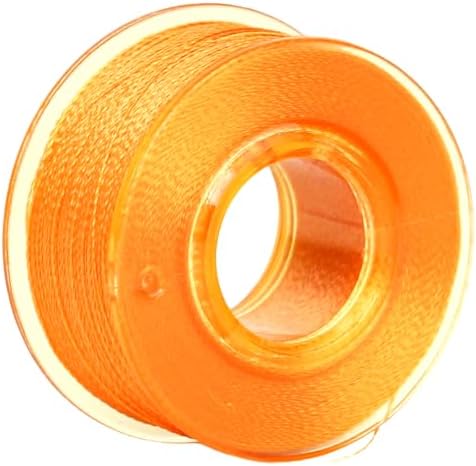 Wonderfil DecoBob Prewound Size B Jumbo Bobbins 5 Count Tube Tangerine