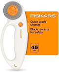 Bundle of Fiskars 45mm Rotary Cutter for Fabric with Ergonomic Loop