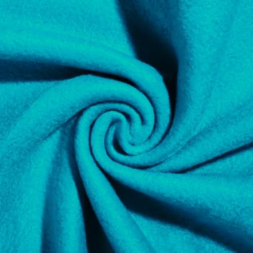 Solid Dresden Blue Anti-Pill Fleece Fabric By The Yard (Medium Weight)