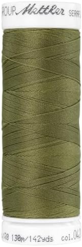 Mettler Seraflex Elastic Thread 50wt 142yd-Olive Drab -7840-420