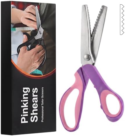 Pinking Shears, Sharp Serrated Stainless Steel Blades