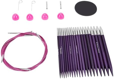 ZAICOLER 10 Pairs Interchangeable Circular Knitting Needle Kit for