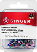 SINGER 07050 Pearlized Head Straight Pins, Size 20, 150-Count