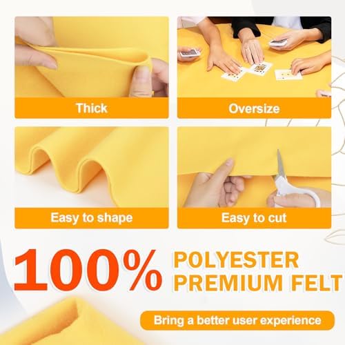 XSEINO Butter Yellow Large Felt Fabric 72" X 36 "(2 Square Yards)