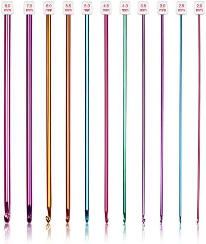Coopay 11Pcs Tunisian Crochet Hooks Set-Long Crochet Hook