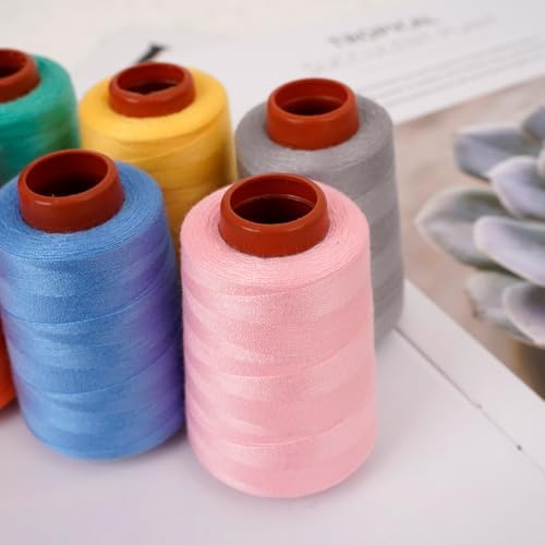 6 Pcs Sewing Thread, All Purpose Sewing Thread, 6 Spools Assorted