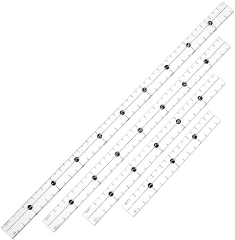 OLYCRAFT 4Pcs 4/6/8/10 Inch Acrylic Grid Ruler Quilting Template Ruler