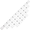 OLYCRAFT 4Pcs 4/6/8/10 Inch Acrylic Grid Ruler Quilting Template Ruler