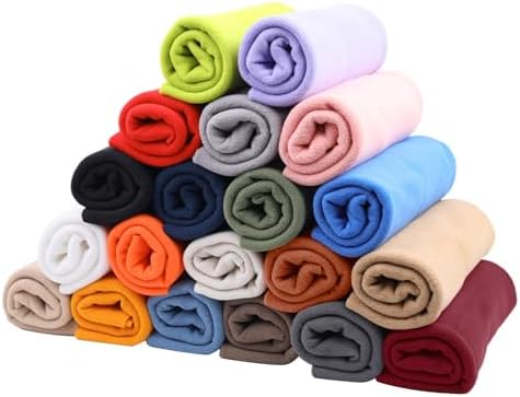 Knitted Polar Fleece Fabric, 10 x 10 inches, 12 Colors, Anti-Pill