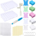 Yuahar 265Pcs Embroidery Floss Organizer Kit, 2 Removable 24-Grid