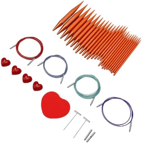 Rengue Interchangeable Knitting Needles Set, 3.0mm-10.0mm Aluminum