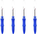 HAHIYO 3.6Inches 4PCs Blue Plastic Seam Ripper Thread Stitch Remover