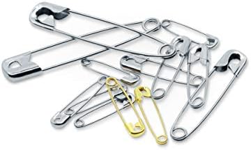 Dritz 1480 Safety Pins with Storage Box, Nickel plated Steel & Brass