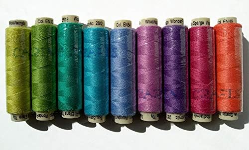 Spargo Ellana Wool Blend Thread for Embroidery - Nine 70-Yard Spools