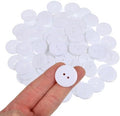 100 Pcs White Buttons for Crafts 1 Inch 2 Hole Round Resin Button for