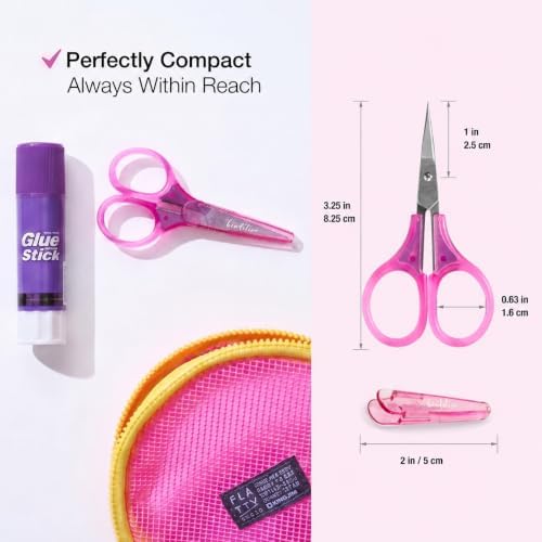 Beaditive Mini Craft Scissors Set (2-pc) - Portable 3.25" Small Detail