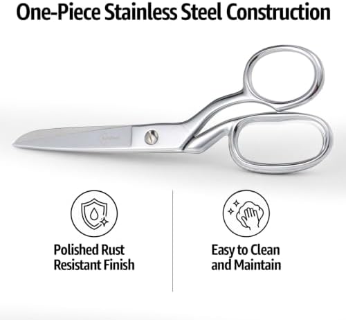 BoFuYuan Professional Stainless Steel Fabric Scissors 8-Inch Chrome