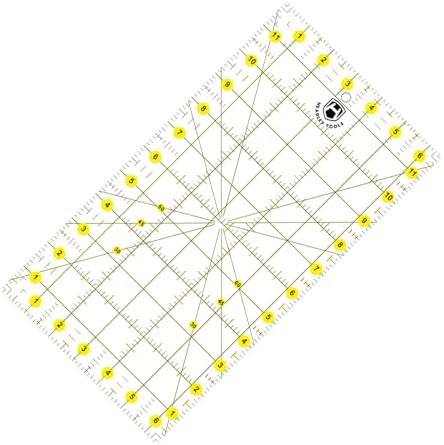 Headley Tools Quilting Ruler, Sewing Ruler (6.5"x 12"), Acrylic