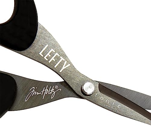 Tim Holtz Left Handed Scissors - 5 Inch Mini Snips with Micro Serrated