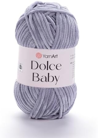 YarnArt Dolce Baby – Soft Chenille Velvet Yarn, 50g (1.76 oz), 93 yds