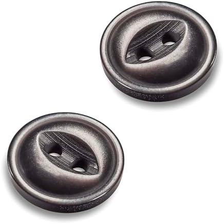 100 Pcs Grey Fish Eye Buttons 0.75 inch Sewing Buttons 2 Hole Smoke