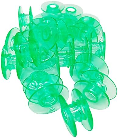 LNKA 20pcs Green Bobbins #4125615-45 Plastic Clear Bobbin Compatible