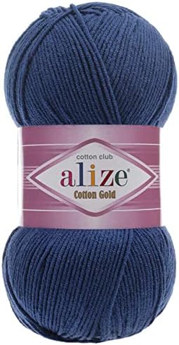 4 Skeins 55% Cotton 45% Acrylic Yarn Alize Cotton Gold Thread Crochet