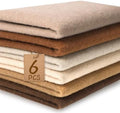 XSEINO 6 Rolls 12"x35" 1.4mm Thick Soft Felt Fabric Sheet 6 Assorted