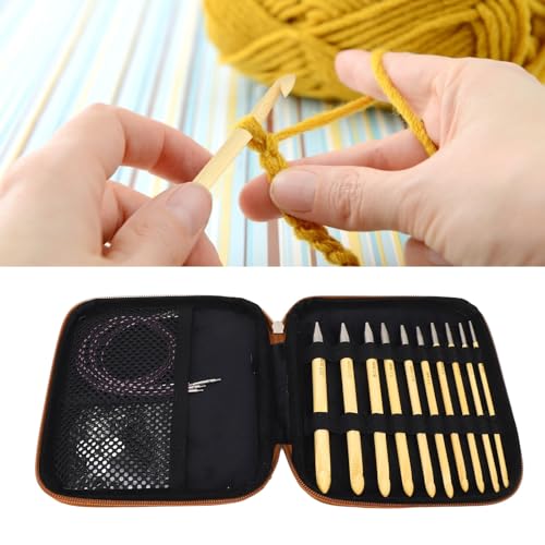 Tunisian Crochet Hook Set, Ergonomic Interchangeable Crafting Kit for