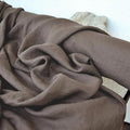 Hazelnut Brown Natural Linen Fabric by the Yard for Sewing, 185GSM