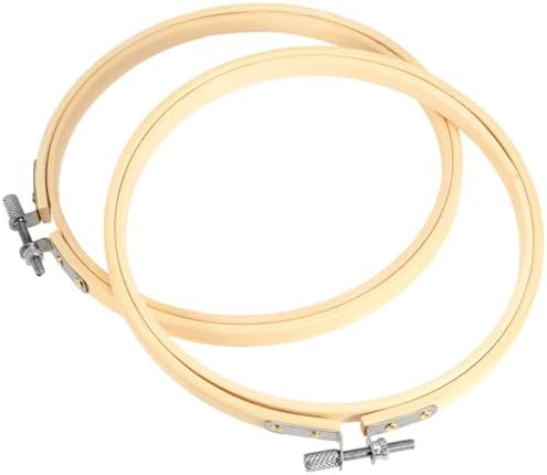 NINGWAAN 40 Pack 4 Inch Embroidery Hoops Bamboo, Small Wooden Cross