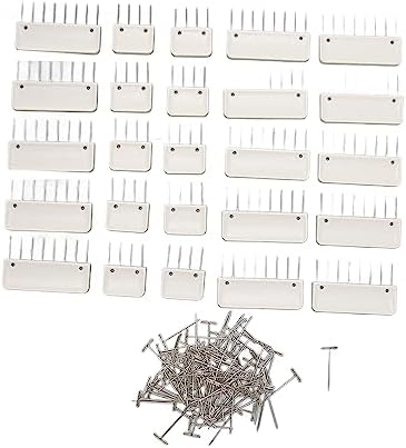 Diyeeni Double Pin Knit Blocking Comb Set 15+10Pcs, 8 Pin and 4 for