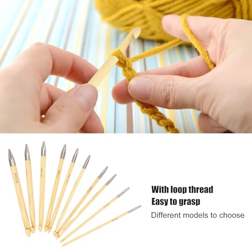 Tunisian Crochet Hook Set, Ergonomic Interchangeable Crafting Kit for
