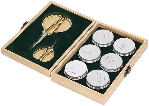 Complete Sewing Kit with Wooden Storage Box, Sewing Supplies Including