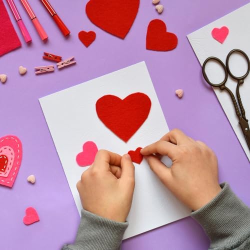 Morcheiong 24 Pcs Self Adhesive Felt Sheet Soft Felt Sheets with