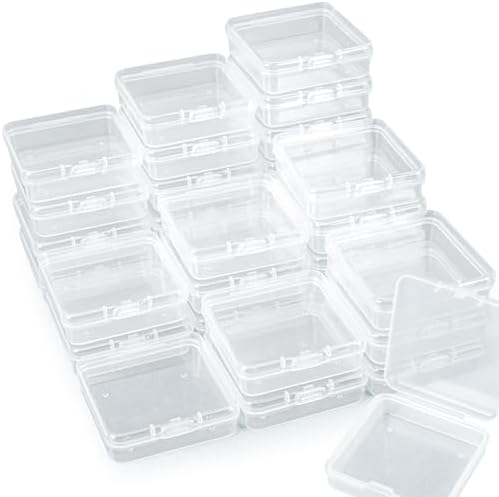 RAINFLOW 30 Bead Organizer Box - Clear Plastic Storage Containers with