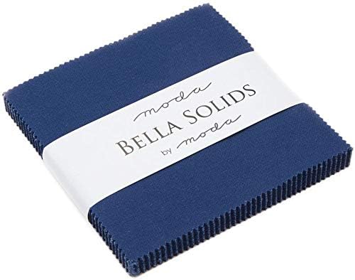 Nautical Blue Moda Bella Solids Charm Pack by Moda Fabrics; 42-5"