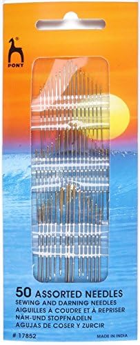 Pony Gold Eye Sewing Needles: Assorted 50pk, Multi-Colour