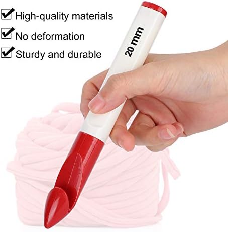 6Pcs Large Crochet Hook Set, Ergonomic Handles Thick Crochet Hooks