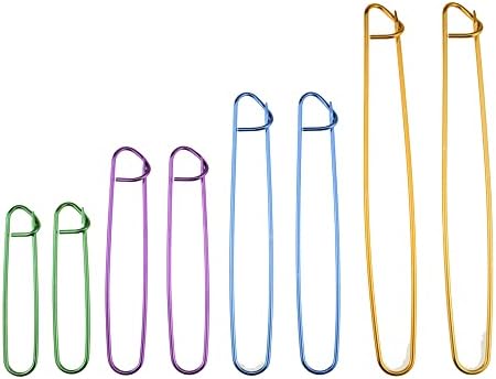 Hahiyo Needles Stitch Holders Set Sturdy Aluminum Mixed Color Safety