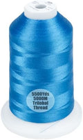 Simthread 5500Yds/5000M 40WT Polyester Embroidery Thread Electric Blue