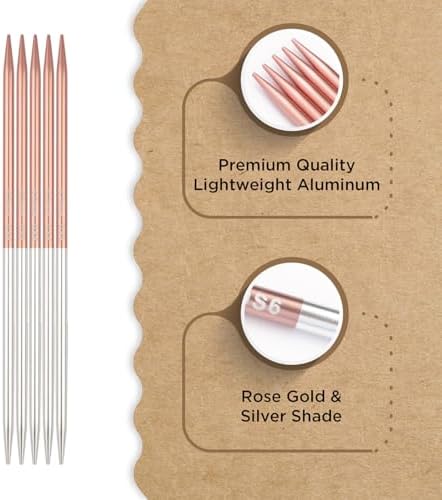 Knitter’s Pride Rosemist Double-Point Needle 8”(20cm) - US 6(4mm)