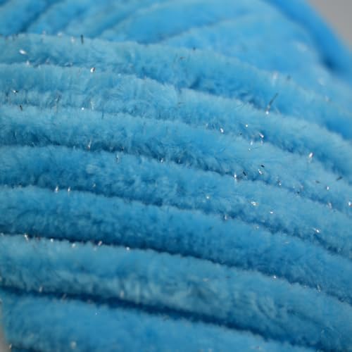 Jelly Chunky Glitter Chenille Blanket Yarn for Crocheting and Knitting