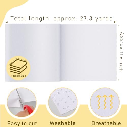Fusible Interfacing Fabric for Sewing, 11.6"x27.3yd Medium Weight