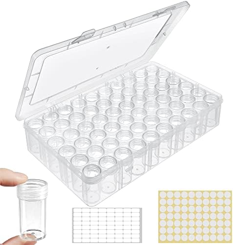 1pack 60 Grids Bead Organizer and Storage Diamond Painting Containers