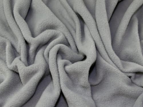 Minerva Crafts Anti Pill Polar Fleece Fabric Mid Grey - per Yard