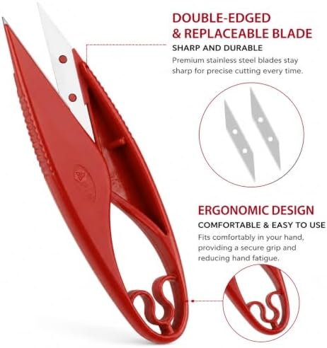 CampTek Seam Ripper, Thread Snips & Scissors Set